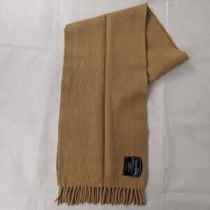 Burberry London Vintage Solid 100% Lana Wool Beige Scarf